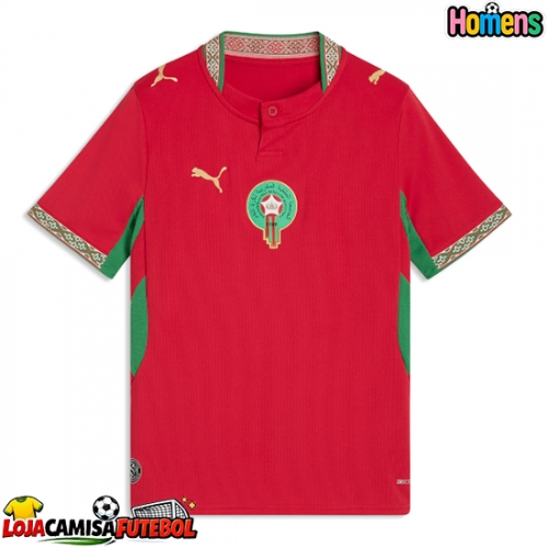 Camisa de Futebol Marrocos Equipamento Principal Mundo 2026 Manga Curta